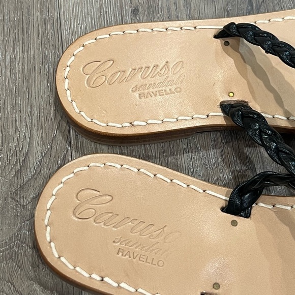 Brand New Size EU 37 US 6.5 Caruso Sandali Arabella Made in Italy Black Sandals - Picture 8 of 11